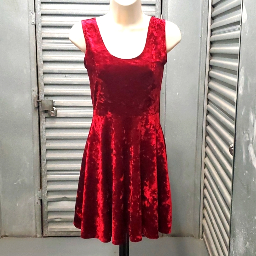 Junior's Forever 21, Small, Red, Velvet dress